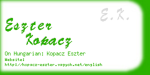 eszter kopacz business card